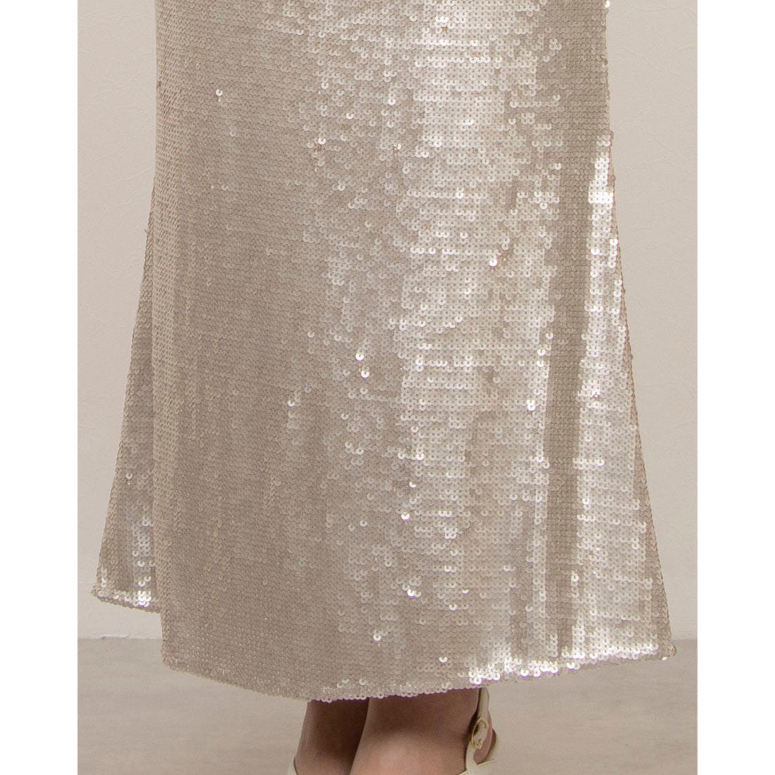 ウィッスルズ WHISTLES Sequin Midi Dress (Silver) Silver