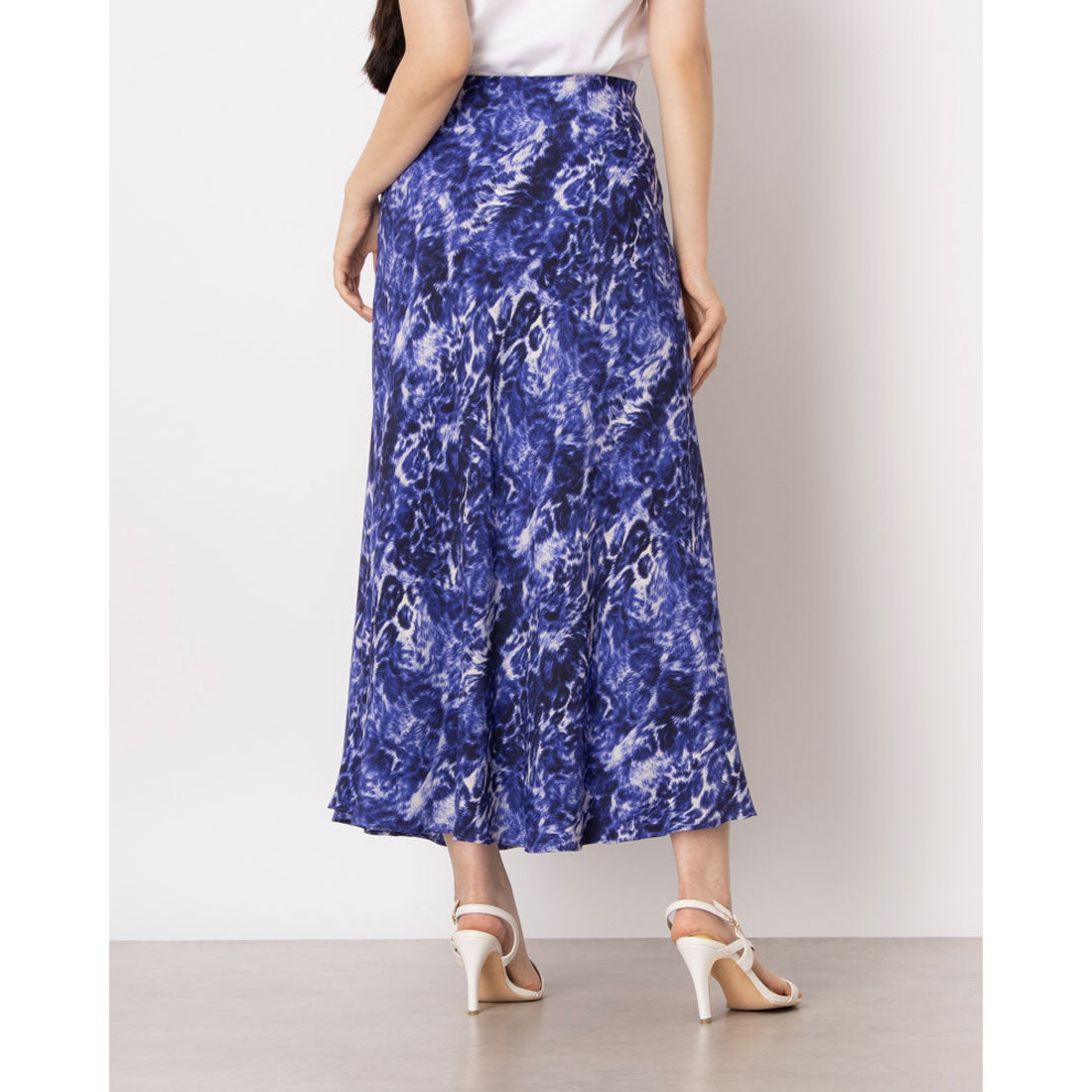 ウィッスルズ WHISTLES Glossy Leopard Bias Skirt (Purple/Multi) Purple/Multi