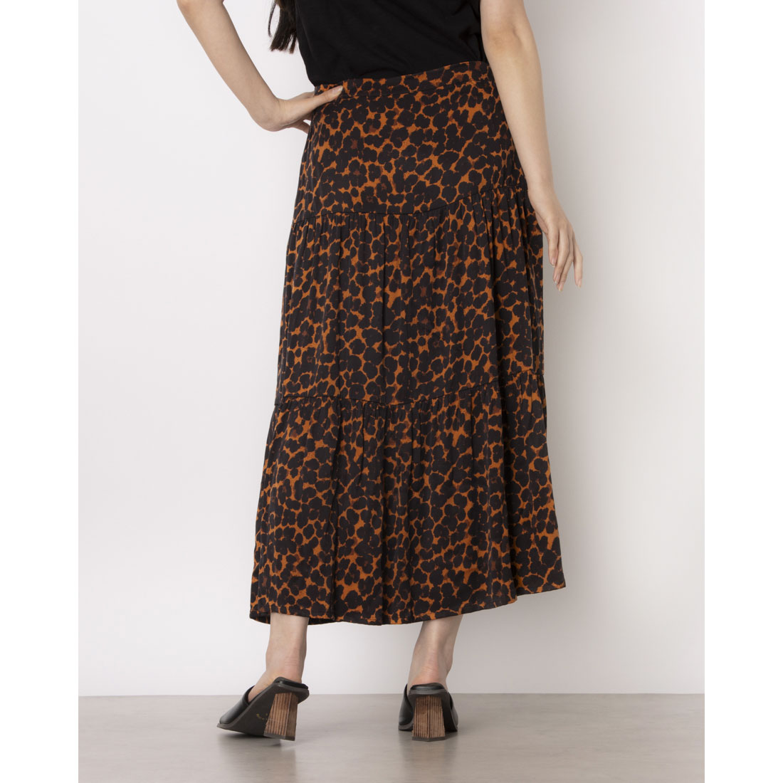 ウィッスルズ WHISTLES Smudge Animal Tiered Skirt (Multicolour) Multicolour