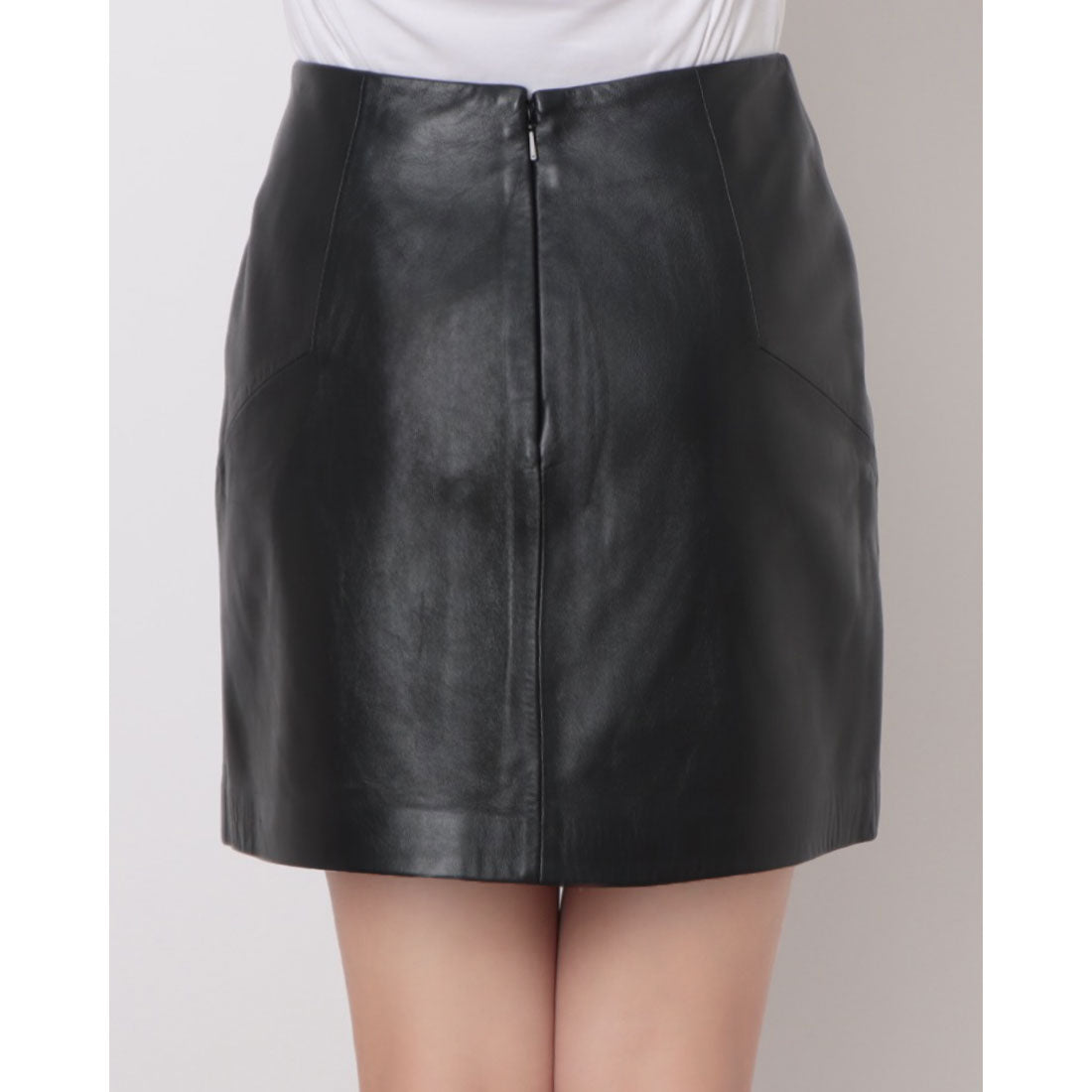 ウィッスルズ WHISTLES Leather A line Skirt (Black) Black