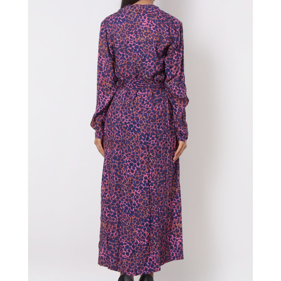 ウィッスルズ WHISTLES Mottled Leopard Midi Dress (Pink/Multi) Pink/Multi