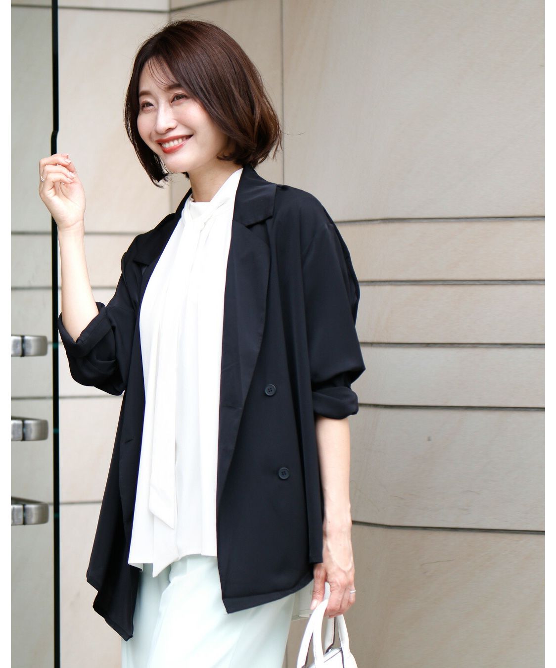 Ehre style Must-see for working women! Blouse jacket for temperature differences and sunburn prevention!