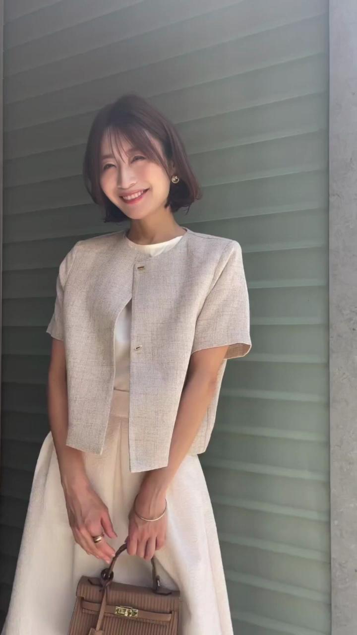 エーレスタイル Ehre style 真夏に重宝!きちんと派のカーデジャケット (ホワイト) ホワイト