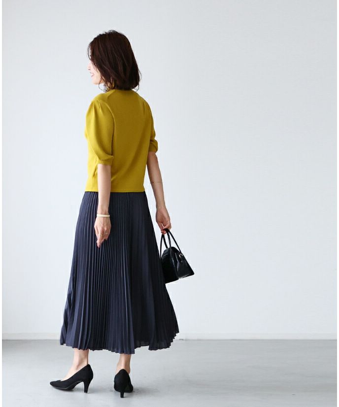 エーレスタイル Ehre style 乾淨利落派的必備單品 適度可愛的泡袖針織衫