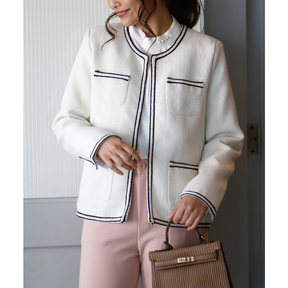 エーレスタイル Ehre style 新しいツイードお仕事ジャケット華やぎをプラス