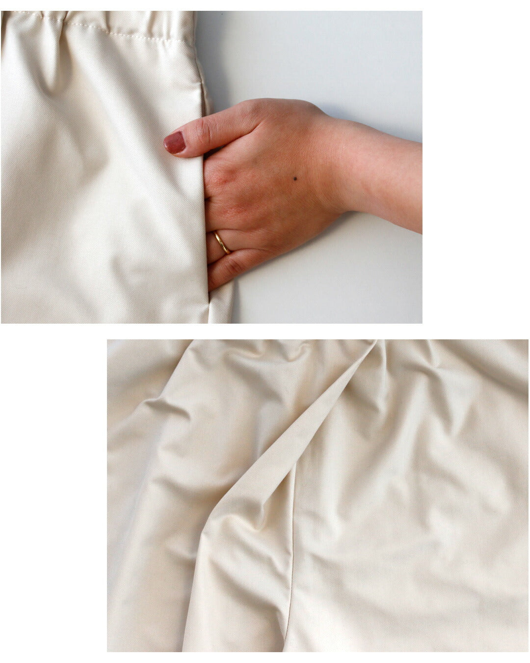 エーレスタイル Ehre style 斜めタックでぽっこりお腹隠し ラップ風ワイドパンツ