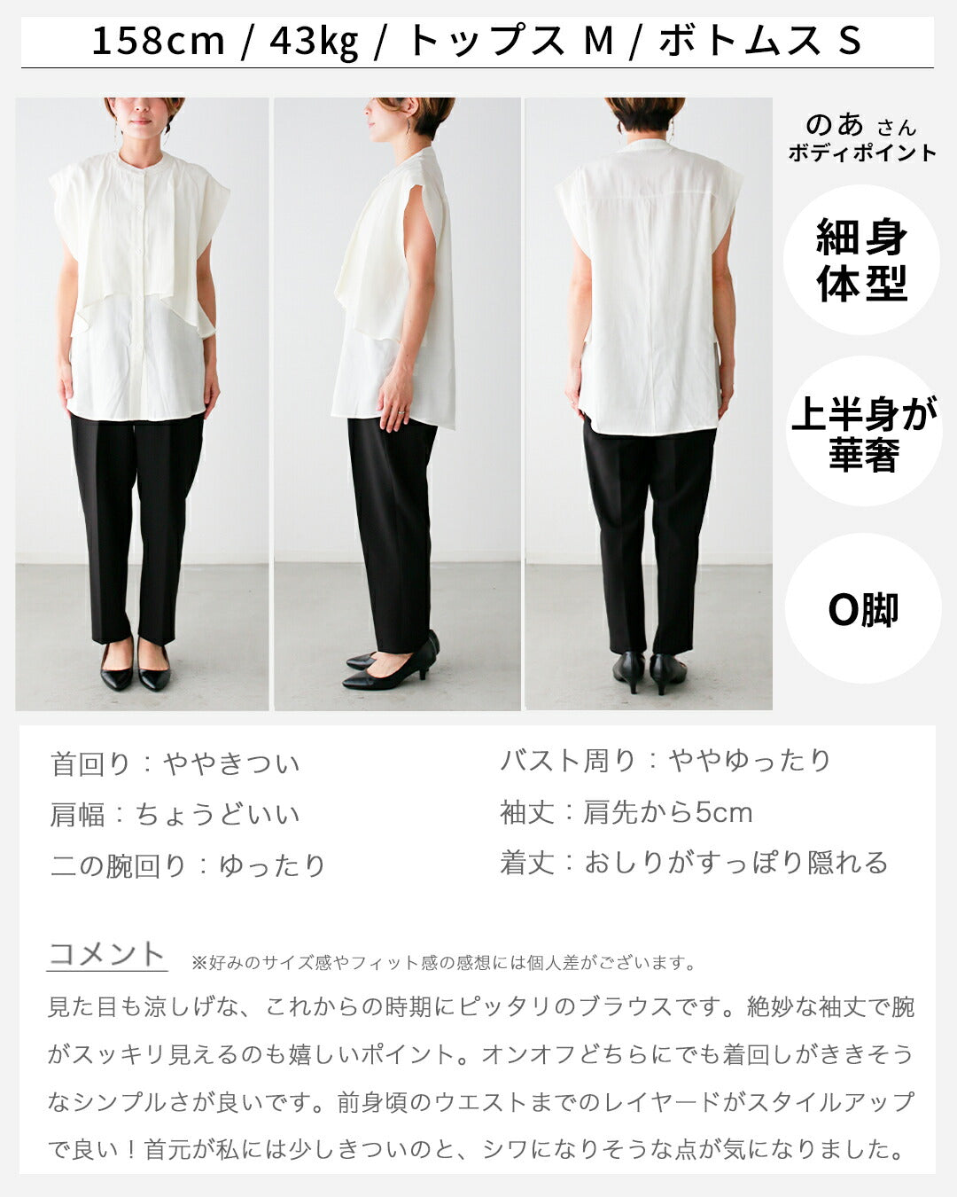 エーレスタイル Ehre style 重ね着無しで 体型カバー レイヤーブラウス (ライトグレー) ライトグレー