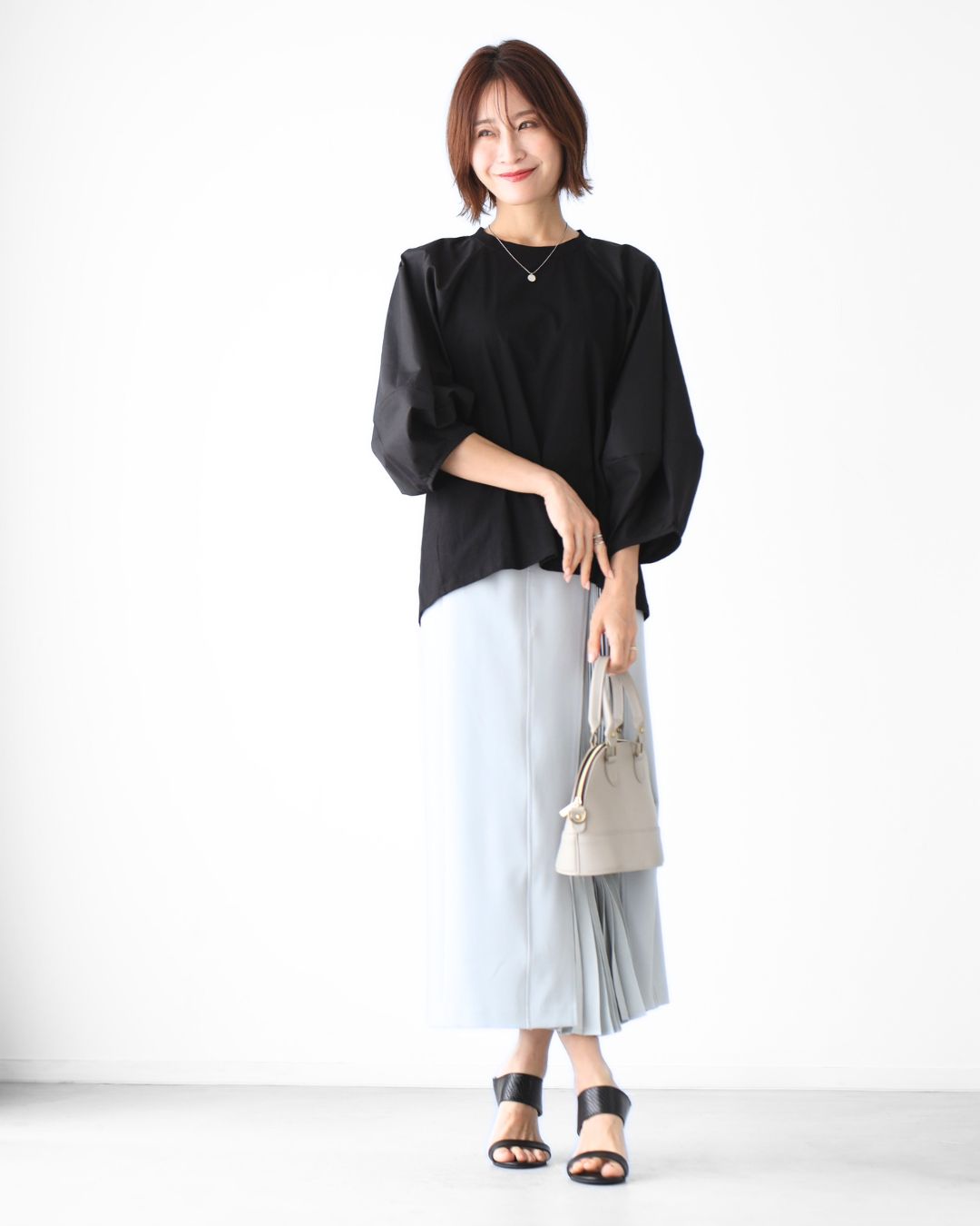 エーレスタイル Ehre style 仕事も休日も 涼しく 腕隠し 立体袖トップス (ベージュ) ベージュ