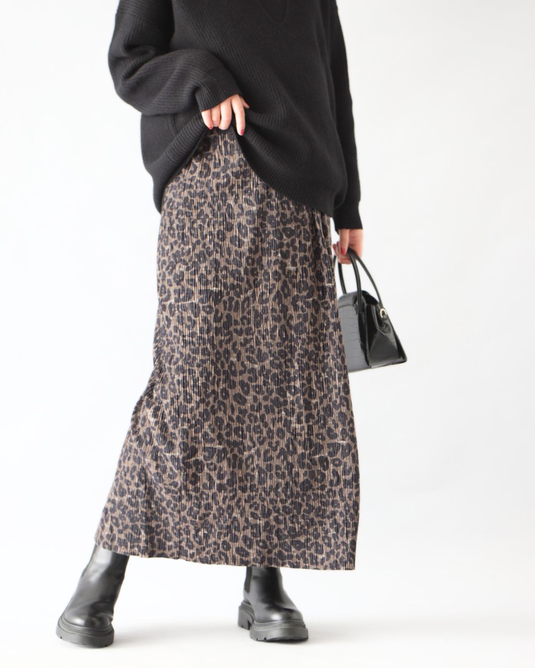 エーレスタイル Ehre style 辛口すぎない 大人のためのレオパードスカート (ヒョウ柄) ヒョウ柄