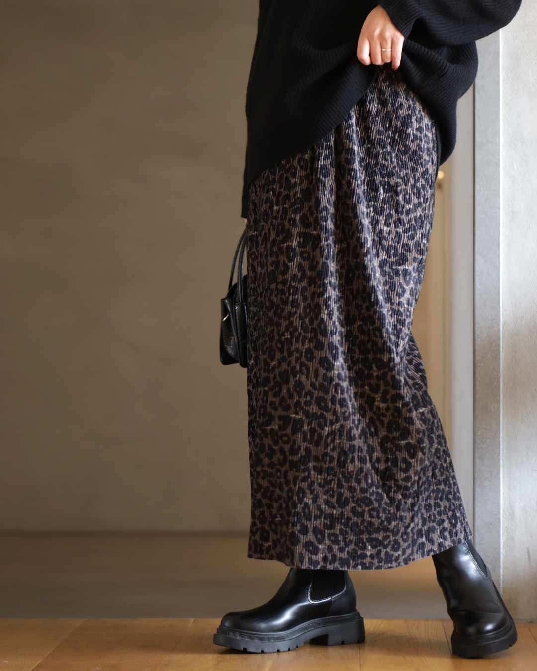 エーレスタイル Ehre style 辛口すぎない 大人のためのレオパードスカート (ヒョウ柄) ヒョウ柄