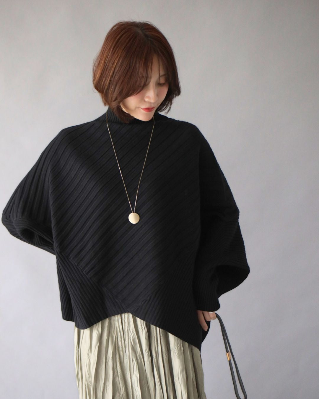 エーレスタイル Ehre style ゆるさが癖になる、ひとクセニット (ブラック) ブラック