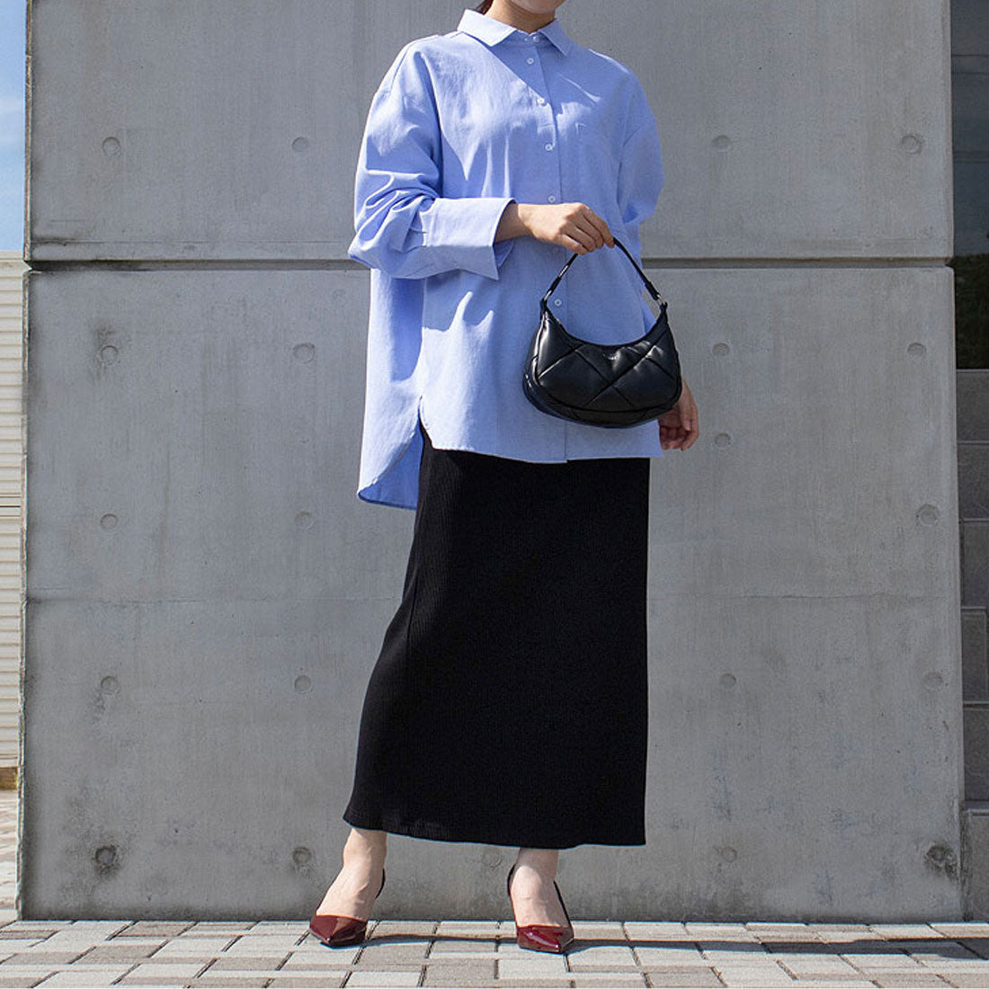 ヤーキ YAHKI キルティングハンドバッグ (black) black