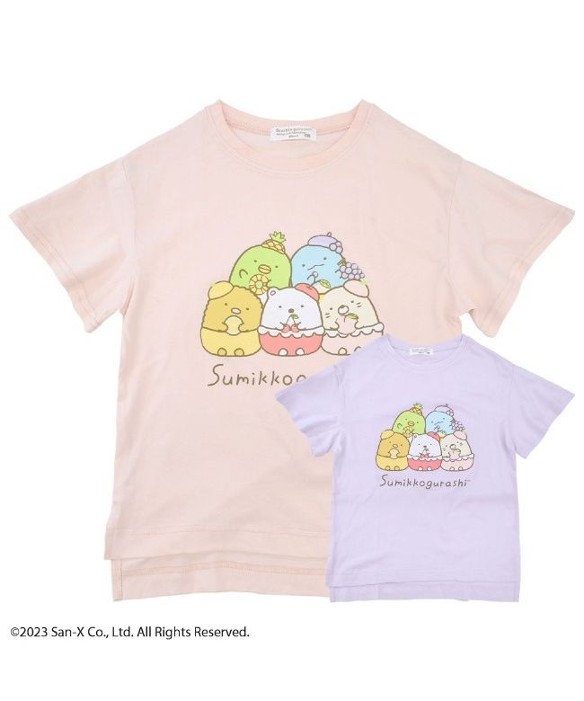 キャラバスケット CharaBasket すみっコぐらし キッズ Tシャツ 半袖 フリル サンエックス 春夏 Sanーx
