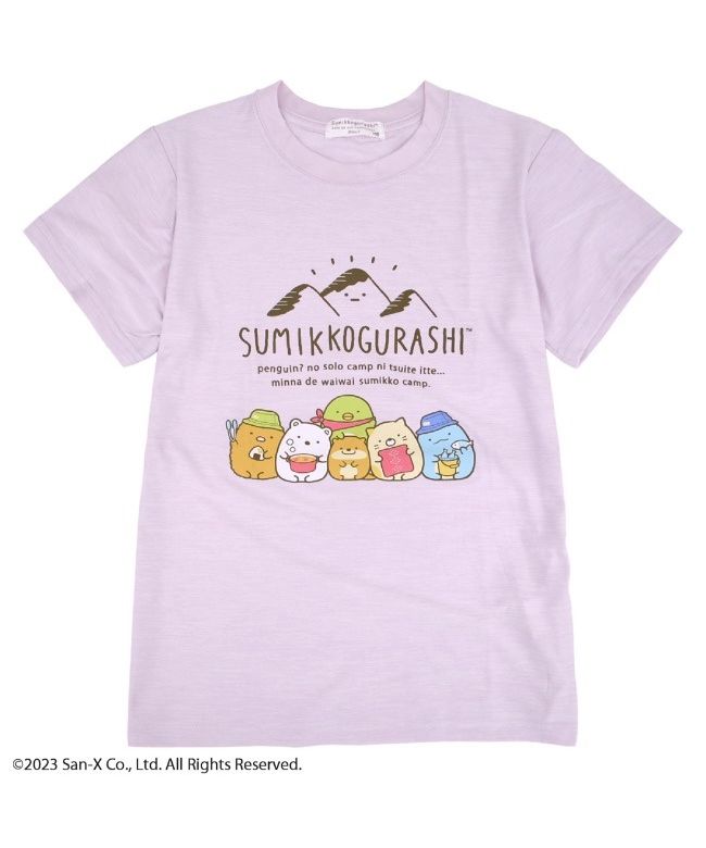 キャラバスケット CharaBasket すみっコぐらし サンエックス 子供 キッズ Tシャツ 半袖 トップス プリント アウトドア SanーX