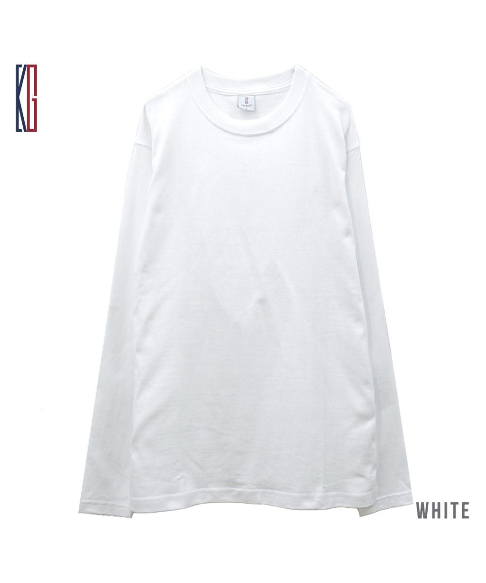 キャラバスケット CharaBasket KONGOW 無地 Tシャツ メンズ レディース 長袖,ホワイト