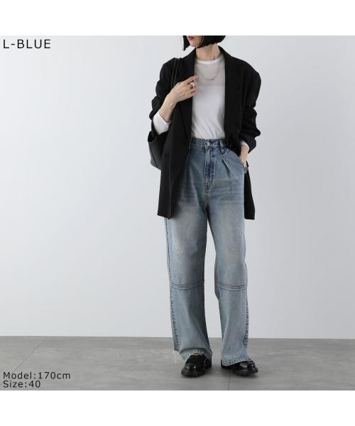 イエン YENN YENN デニムパンツ HIGH RISE TUCK WIDE PANTS Y222-31010 (L-BLUE/ライトブルー) L-BLUE/ライトブルー