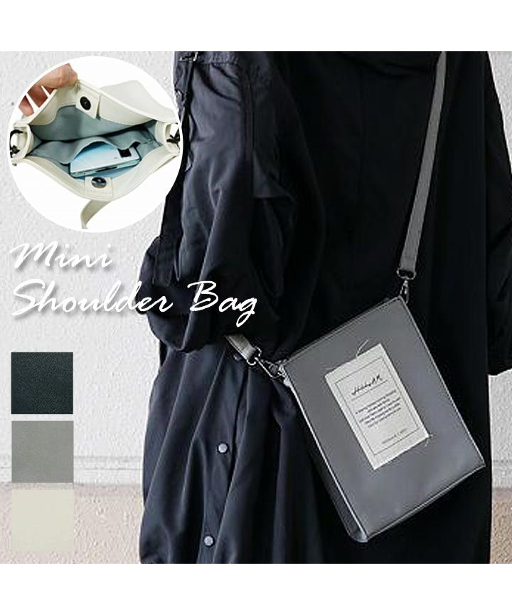 トップイズム TopIsm ミニショルダーバッグ メンズ レディース スクエア ミニバッグ ポーチ フェイクレザー 小物 かばん 鞄 肩掛け 斜め掛け 小さめ シンプル