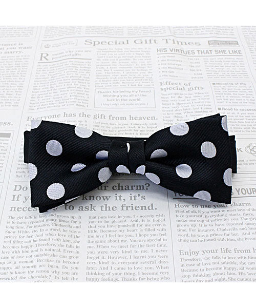 TopIsm Made in Japan Polka Dot Bow Tie for Men and Women Unisex Simple Stylish for Weddings