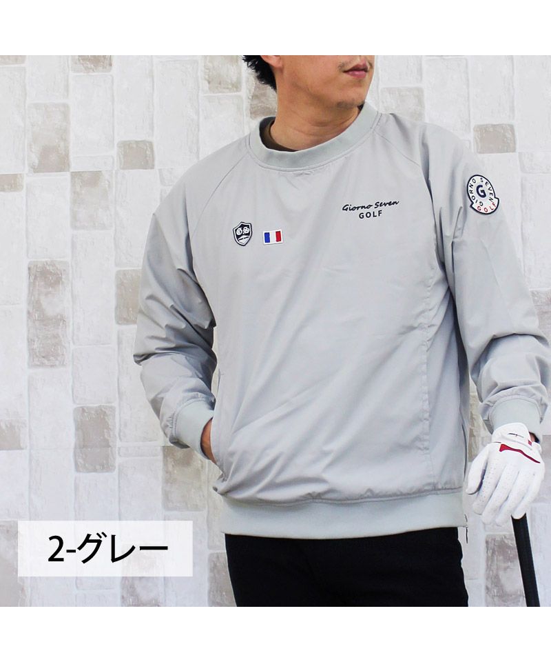 トップイズム TopIsm ゴルフジャケット メンズ ゴルフウェア スニードジャック プルオーバー 裏メッシュ GIORNO SEVEN ジョルノセブン スポーツウェア 秋冬 春夏