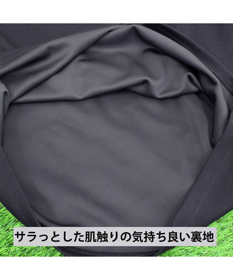 トップイズム TopIsm ゴルフ モックネックシャツ ハイネックTシャツ メンズ ゴルフウェア GIORNO SEVEN ジョルノセブン ストレッチ 長袖 無地 ロゴプリント 切替 ポロ (3-ブラックホワイト) 3-ブラックホワイト