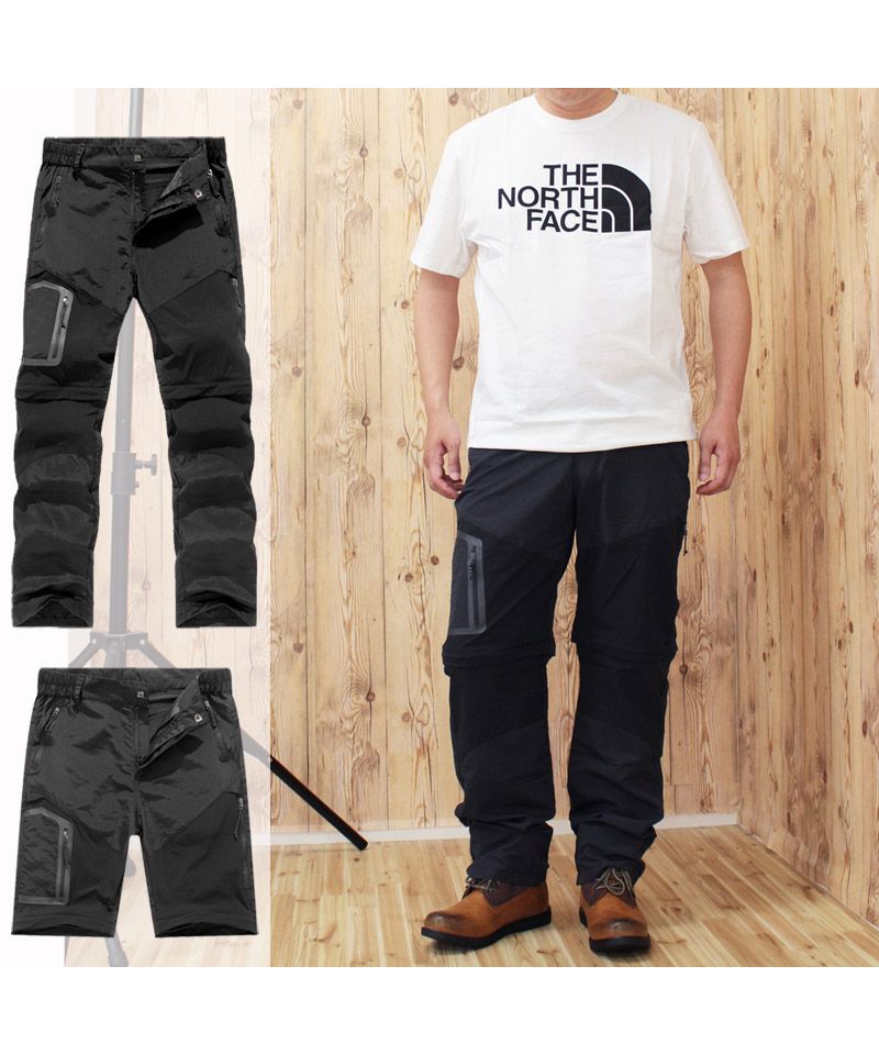 トップイズム TopIsm アウトドアパンツ メンズ 2WAY クライミングパンツ カーゴパンツ キャンプ 登山 ハイキング 撥水 アウトドアウェア 薄手 春夏 ハーフパンツ (2-カーキ) 2-カーキ