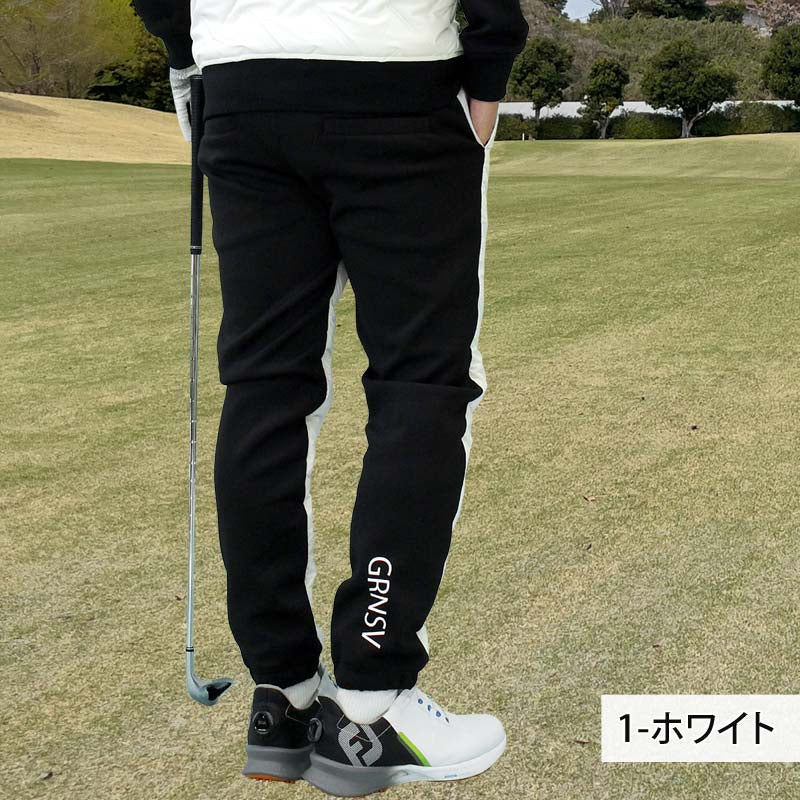 トップイズム TopIsm ゴルフパンツ ゴルフウェア メンズ GIORNO SEVEN ジョルノセブン ジョガーパンツ 中綿 秋冬 ボトムス 素材切替 おしゃれ ブランド (1-ホワイト) 1-ホワイト