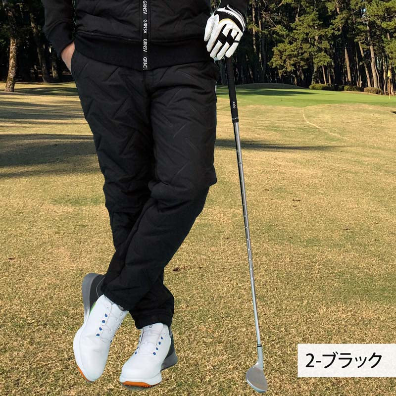 トップイズム TopIsm ゴルフパンツ ゴルフウェア メンズ GIORNO SEVEN ジョルノセブン ジョガーパンツ 中綿 秋冬 ボトムス 素材切替 おしゃれ ブランド (1-ホワイト) 1-ホワイト