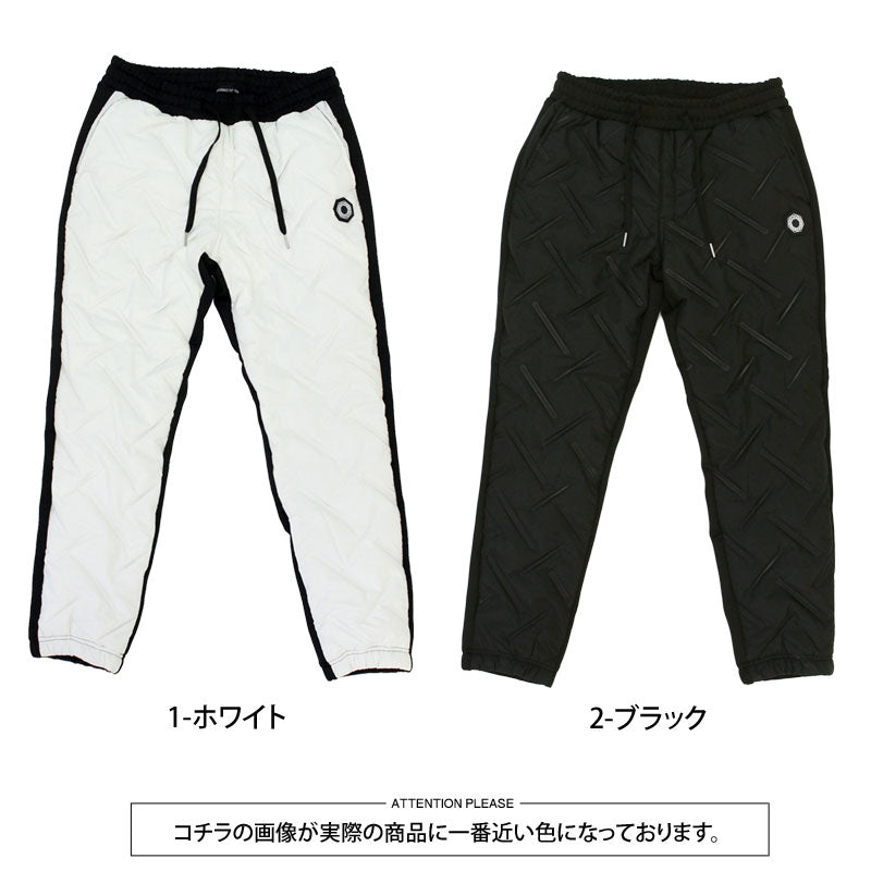 トップイズム TopIsm ゴルフパンツ ゴルフウェア メンズ GIORNO SEVEN ジョルノセブン ジョガーパンツ 中綿 秋冬 ボトムス 素材切替 おしゃれ ブランド (1-ホワイト) 1-ホワイト
