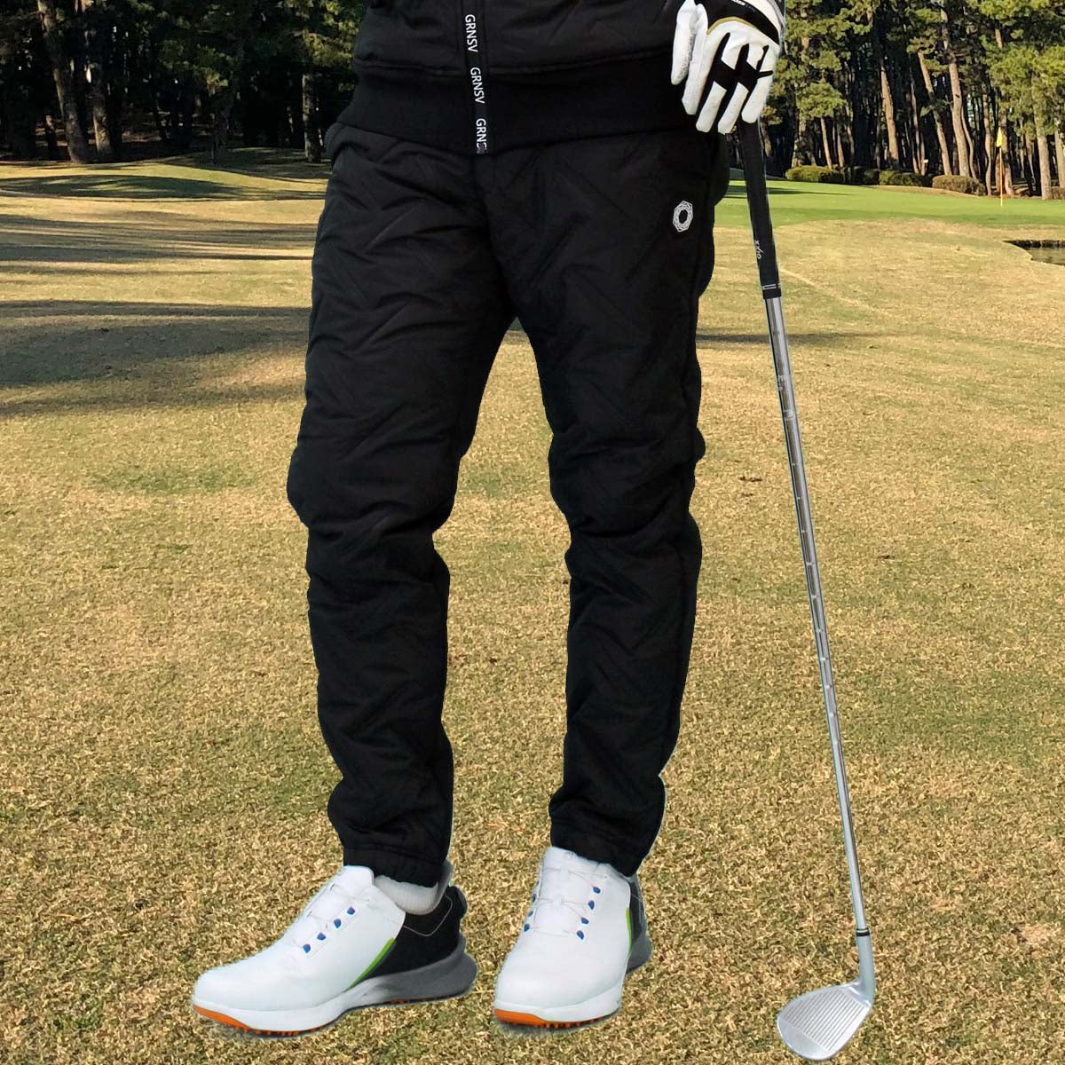 トップイズム TopIsm ゴルフパンツ ゴルフウェア メンズ GIORNO SEVEN ジョルノセブン ジョガーパンツ 中綿 秋冬 ボトムス 素材切替 おしゃれ ブランド (2-ブラック) 2-ブラック