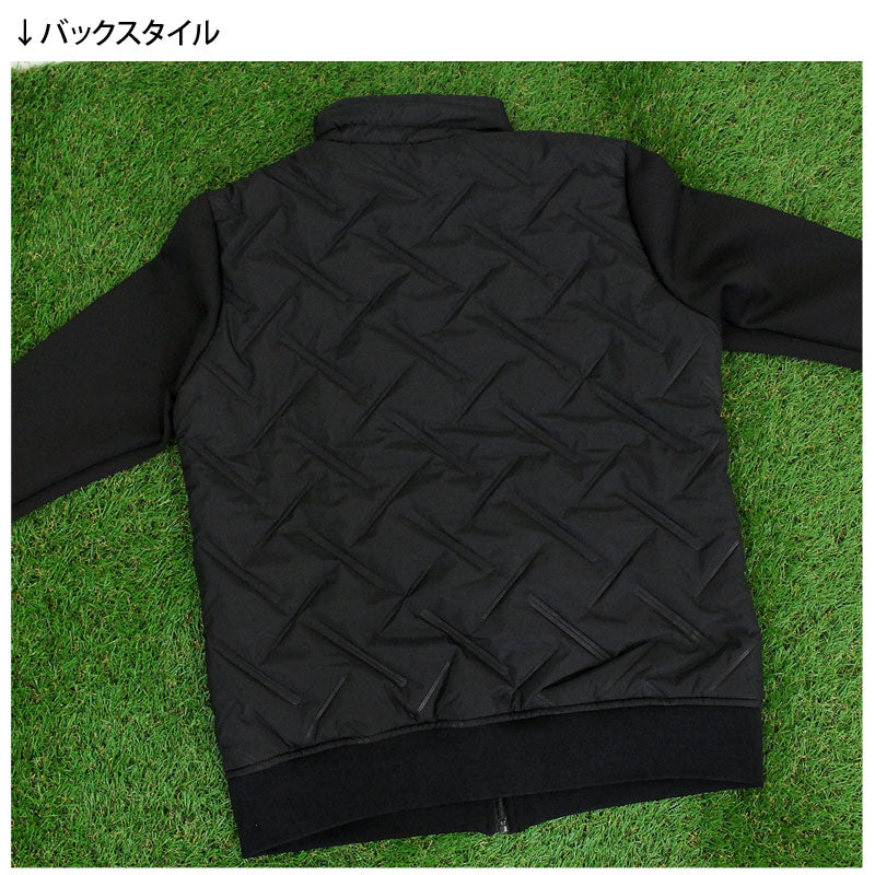 トップイズム TopIsm ゴルフ 中綿上下セットアップ メンズ ゴルフウェア GIORNO SEVEN ジョルノセブン アウター 中綿ジャケット ブルゾン ゴルフパンツ 秋冬 (2-ブラック) 2-ブラック