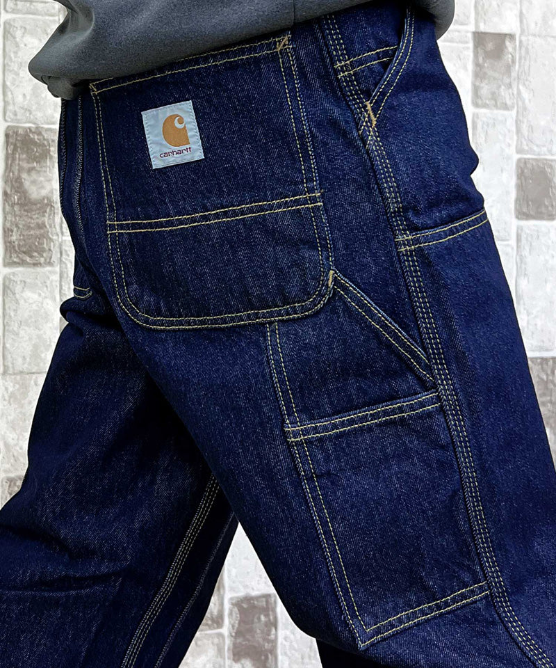 トップイズム TopIsm Carhartt カーハート WIP ワイドシルエット ダブルニーパンツ Double Knee Pant WIP I032699 デニムパンツ メンズ ブランド (7-ブルー(stone washed)) 7-ブルー(stone washed)