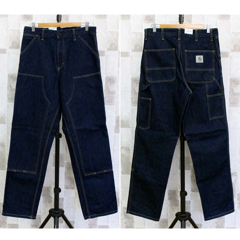 トップイズム TopIsm Carhartt カーハート WIP ワイドシルエット ダブルニーパンツ Double Knee Pant WIP I032699 デニムパンツ メンズ ブランド (7-ブルー(stone washed)) 7-ブルー(stone washed)