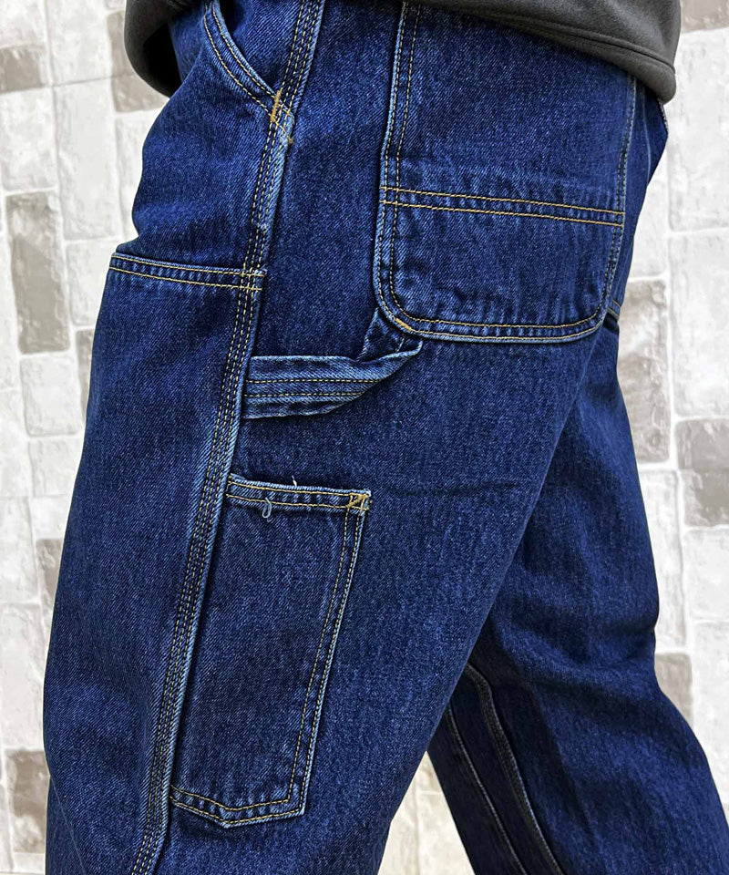 トップイズム TopIsm Carhartt カーハート WIP ワイドシルエット ダブルニーパンツ Double Knee Pant WIP I032699 デニムパンツ メンズ ブランド (7-ブルー(stone washed)) 7-ブルー(stone washed)