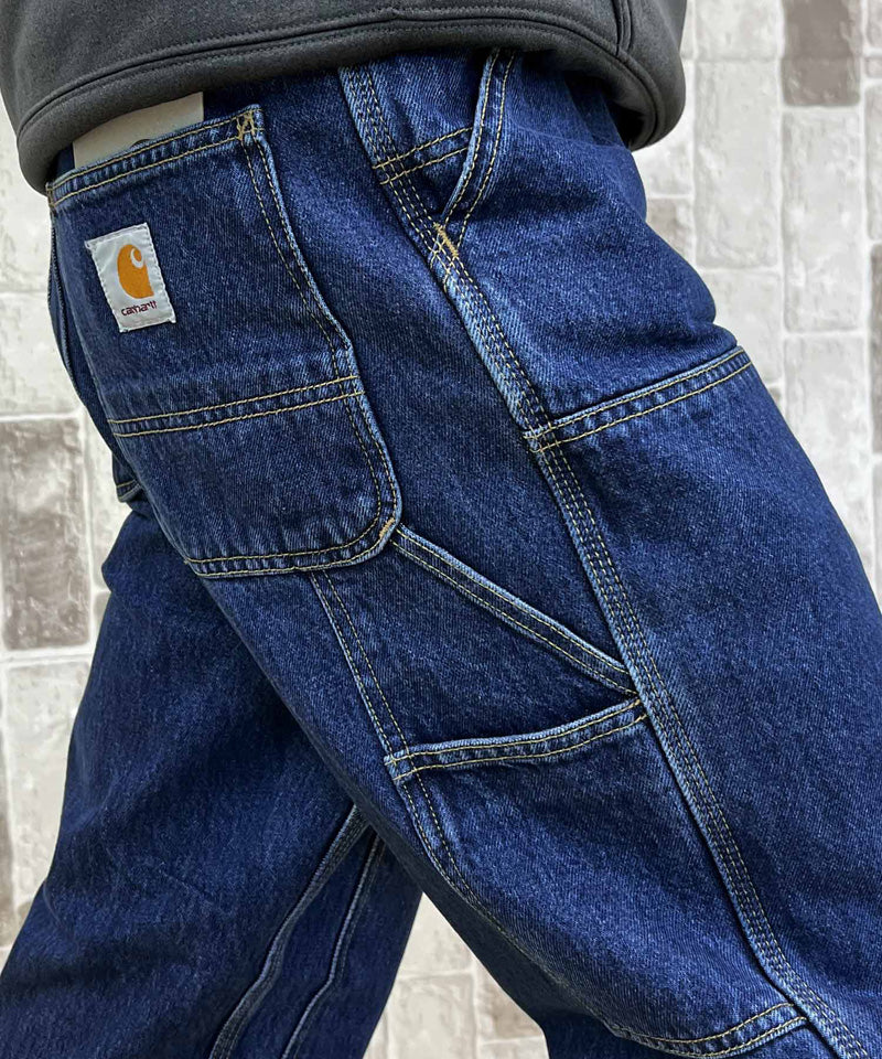 トップイズム TopIsm Carhartt カーハート WIP ワイドシルエット ダブルニーパンツ Double Knee Pant WIP I032699 デニムパンツ メンズ ブランド (7-ブルー(stone washed)) 7-ブルー(stone washed)