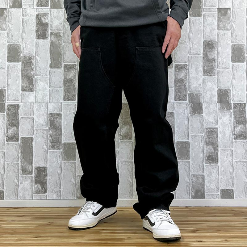 トップイズム TopIsm Carhartt カーハート WIP ワイドシルエット ダブルニーパンツ Double Knee Pant WIP I032699 デニムパンツ メンズ ブランド (1-ブラック(rinsed)) 1-ブラック(rinsed)