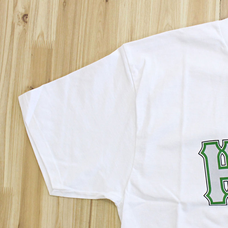 トップイズム TopIsm HUF ハフ ジャイアントショートスリーブ Tシャツ GIANT S/S TEE クルーネック ロゴ コットン トップス 半袖 メンズ ストリート スケボー ブランド (1-ホワイト) 1-ホワイト