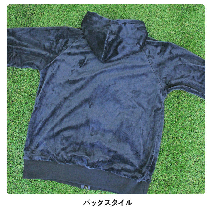 トップイズム TopIsm ゴルフウェア メンズ 上下セットアップ GIORNO SEVEN ジョルノセブン シャギーボアフリース フルジップパーカー トップス ゴルフパンツ ブランド おしゃれ 秋冬 (3-ネイビー) 3-ネイビー