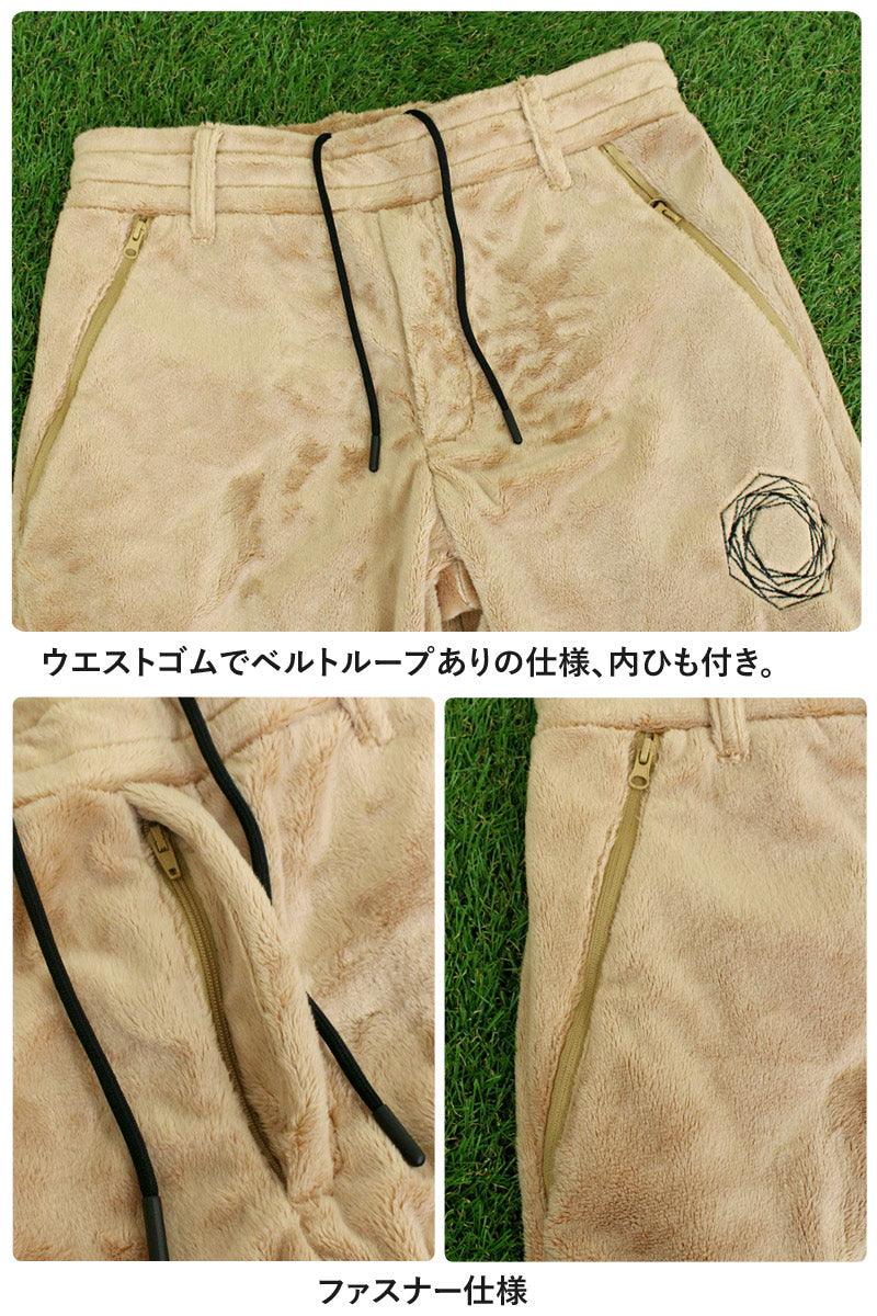 トップイズム TopIsm ゴルフウェア メンズ 上下セットアップ GIORNO SEVEN ジョルノセブン シャギーボアフリース フルジップパーカー トップス ゴルフパンツ ブランド おしゃれ 秋冬 (3-ネイビー) 3-ネイビー