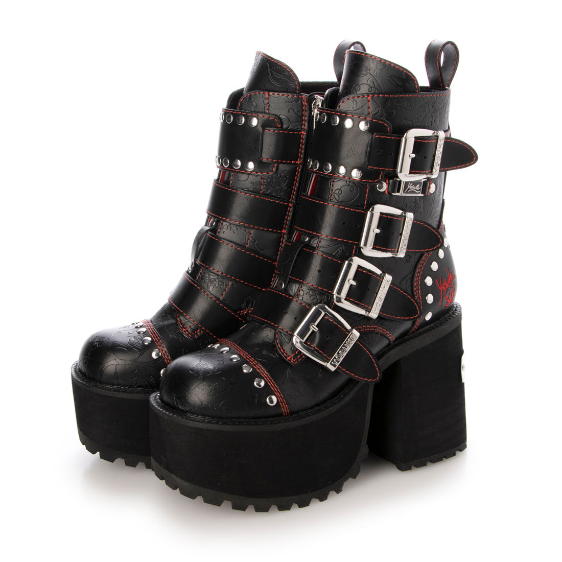 ヨースケ YOSUKE 【直営SHOP限定厚底ブーツ】 (ブラックレッド) ブラックレッド