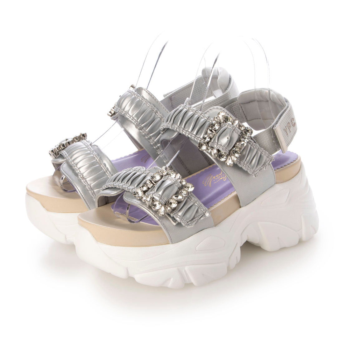 ヨースケ YOSUKE 厚底サンダル (シルバー) シルバー