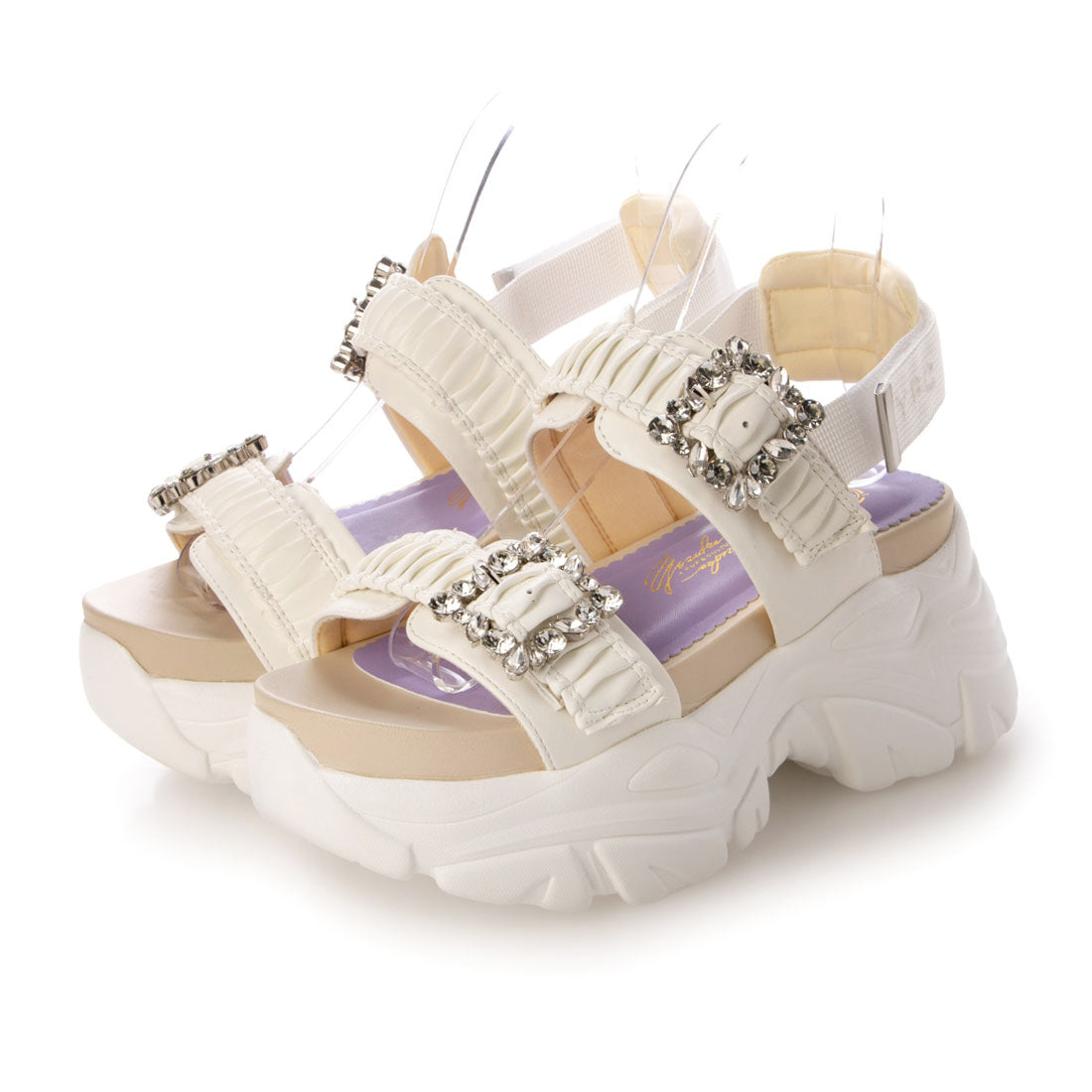 ヨースケ YOSUKE 厚底サンダル (ホワイト) ホワイト