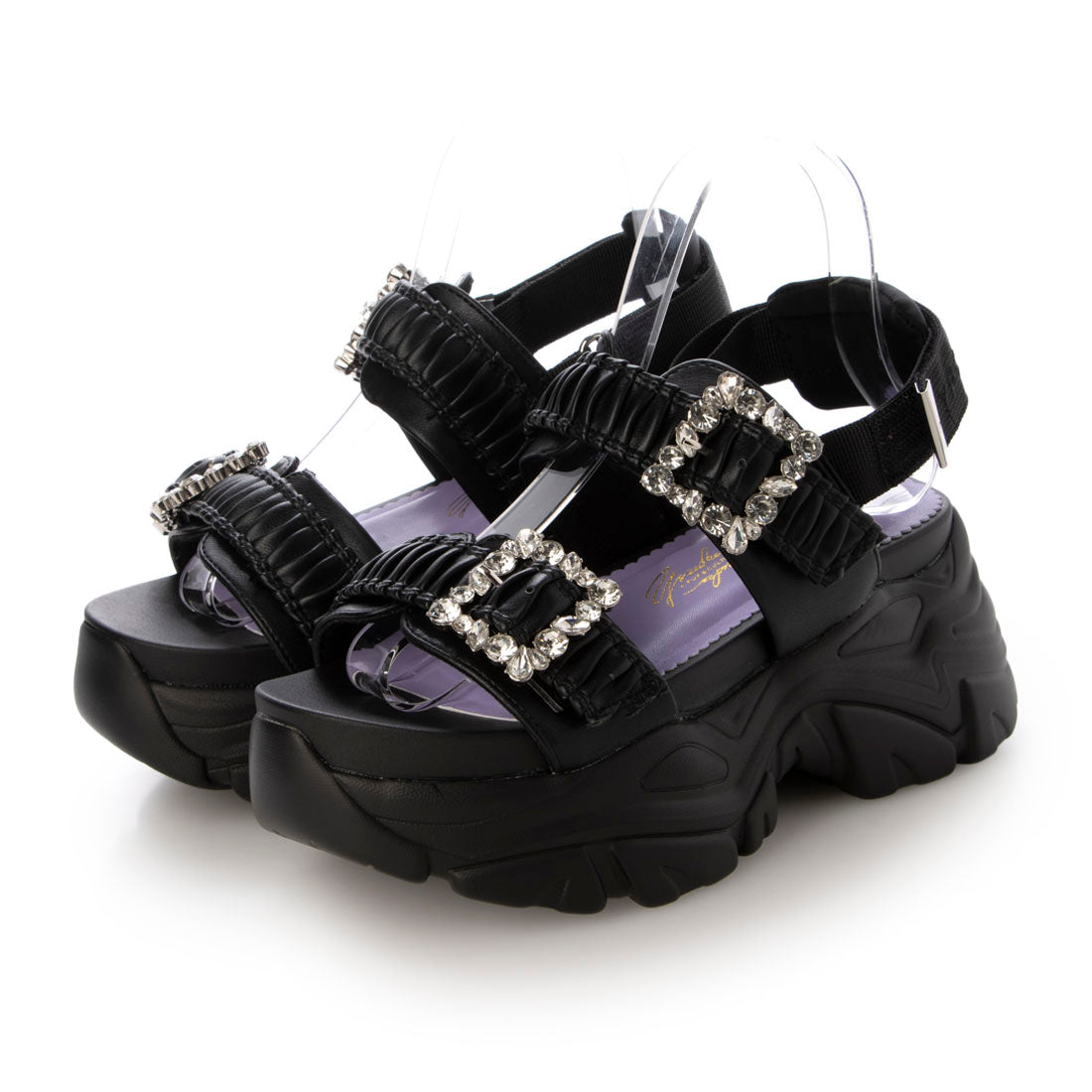 ヨースケ YOSUKE 厚底サンダル (ブラック) ブラック