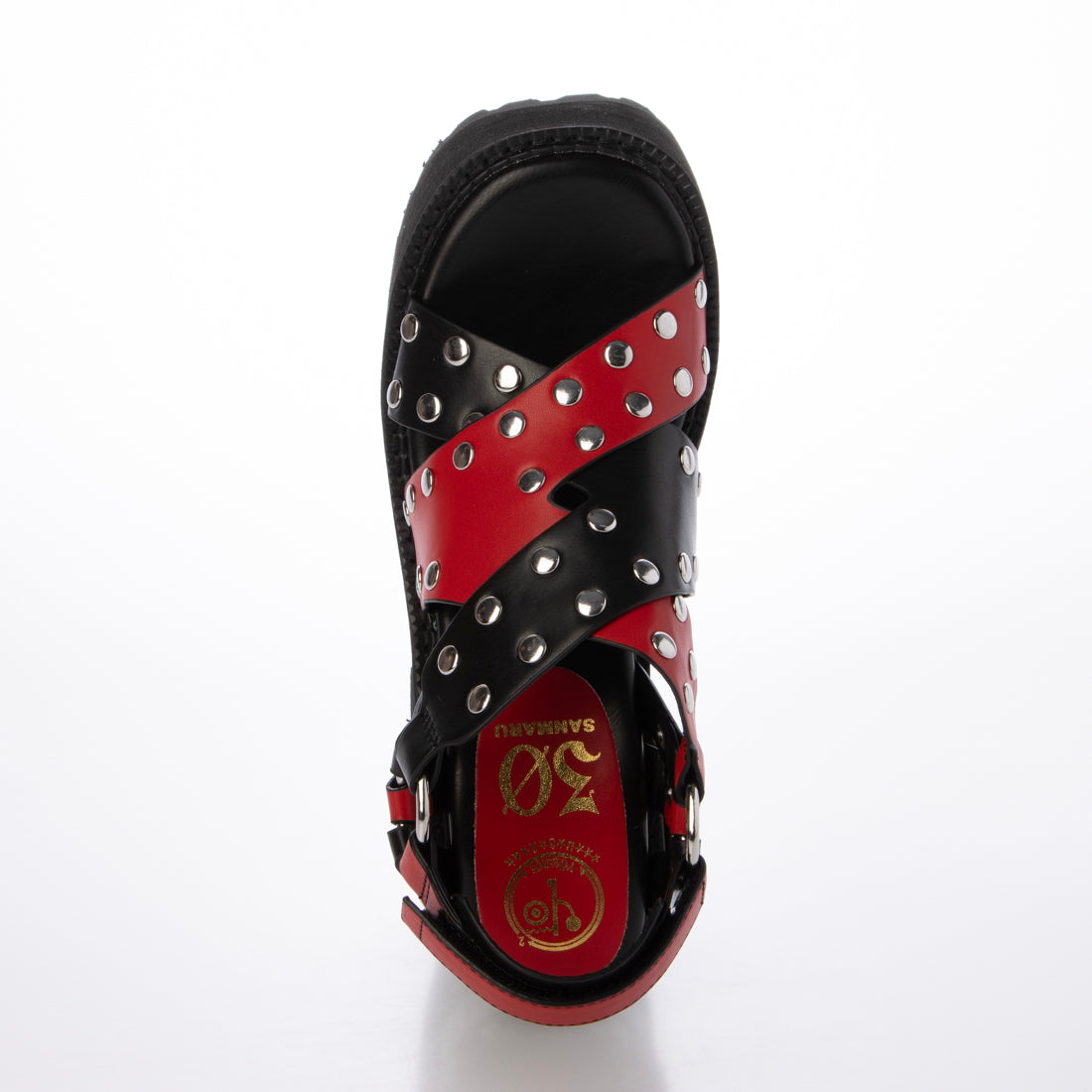 ヨースケ YOSUKE 【直営SHOP限定厚底サンダル】 (ブラックレッド) ブラックレッド