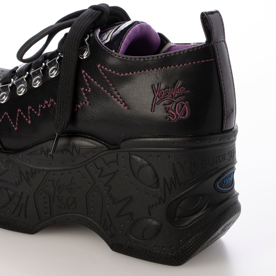 ヨースケ YOSUKE 厚底スニーカー (ブラックパープル) ブラックパープル