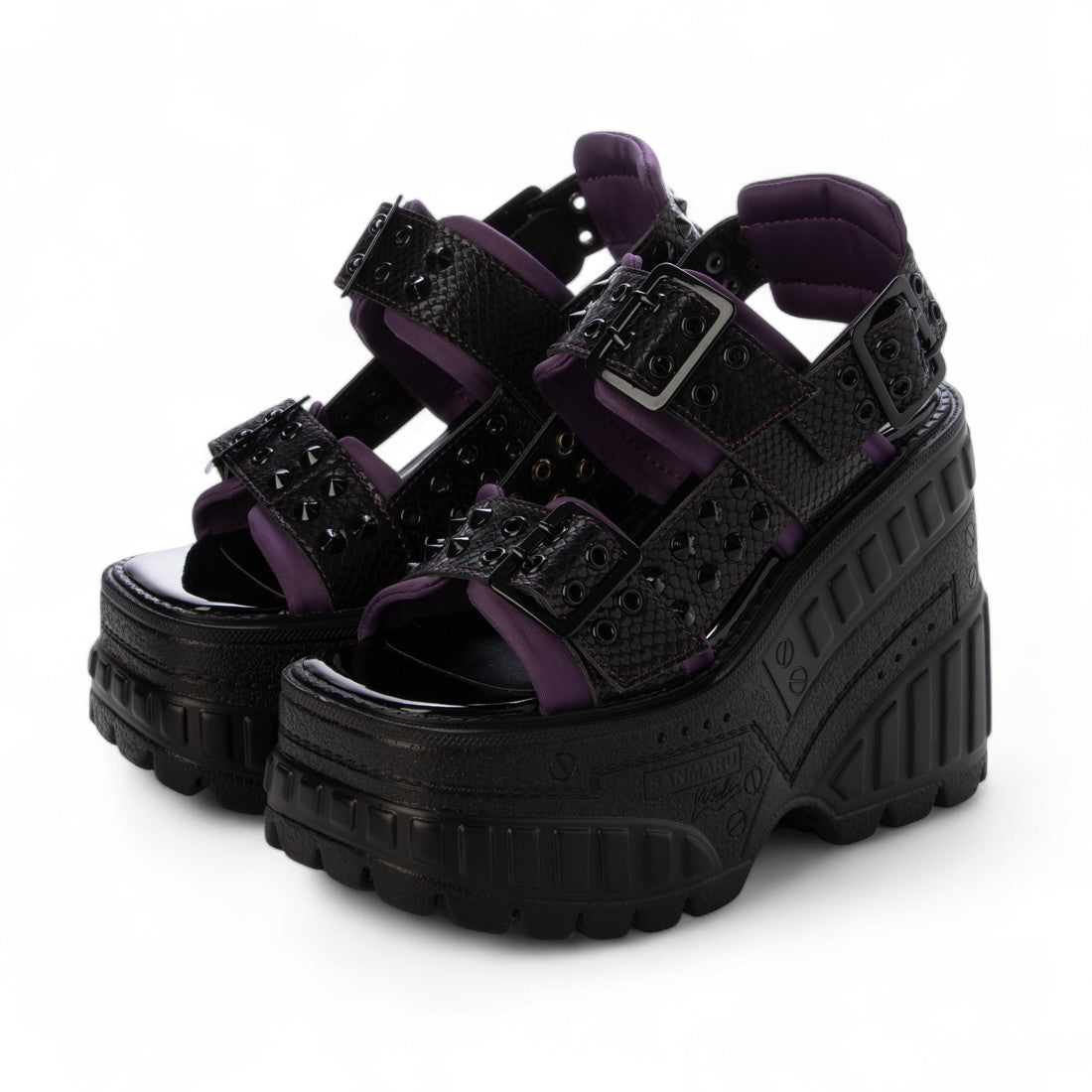 ヨースケ YOSUKE 【直営SHOP限定厚底サンダル】 (ブラックパープル) ブラックパープル