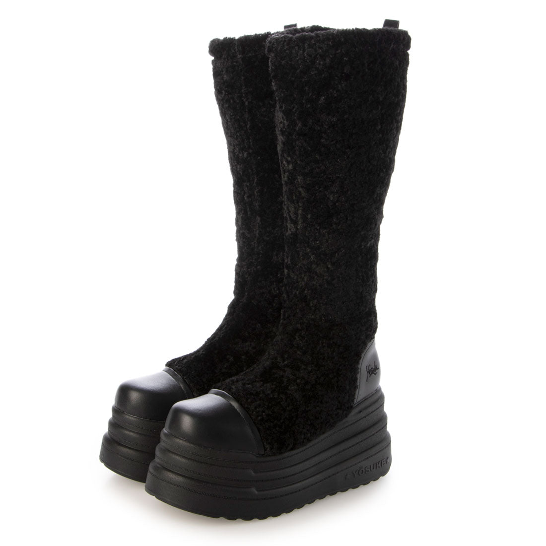 厚底レースアップロングブーツ（BL） Yosuke のロングブーツ