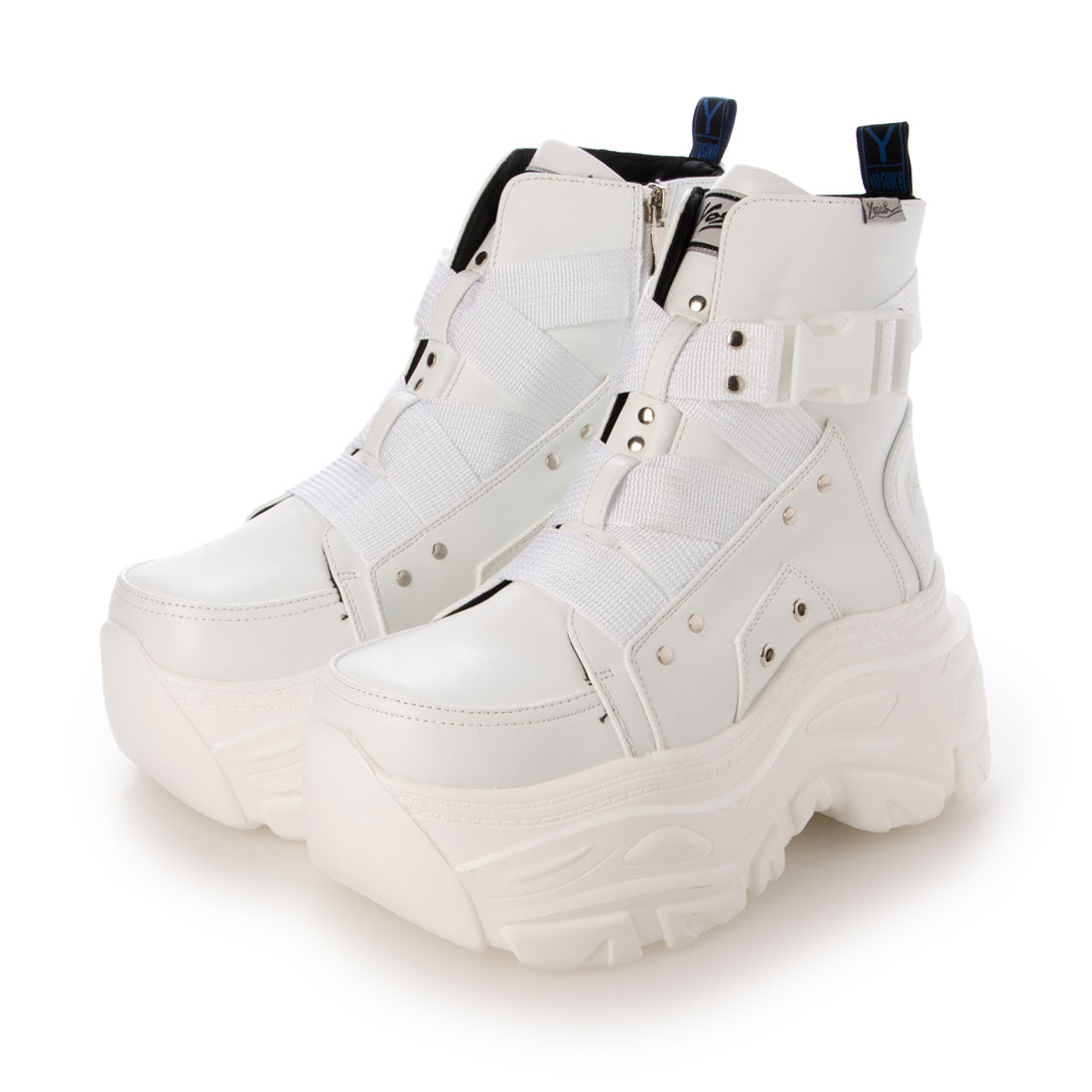 ヨースケ YOSUKE ヨースケYOSUKEウィメンズ厚底ベルディットハイカットビックシルエットスニーカー (WH) WH