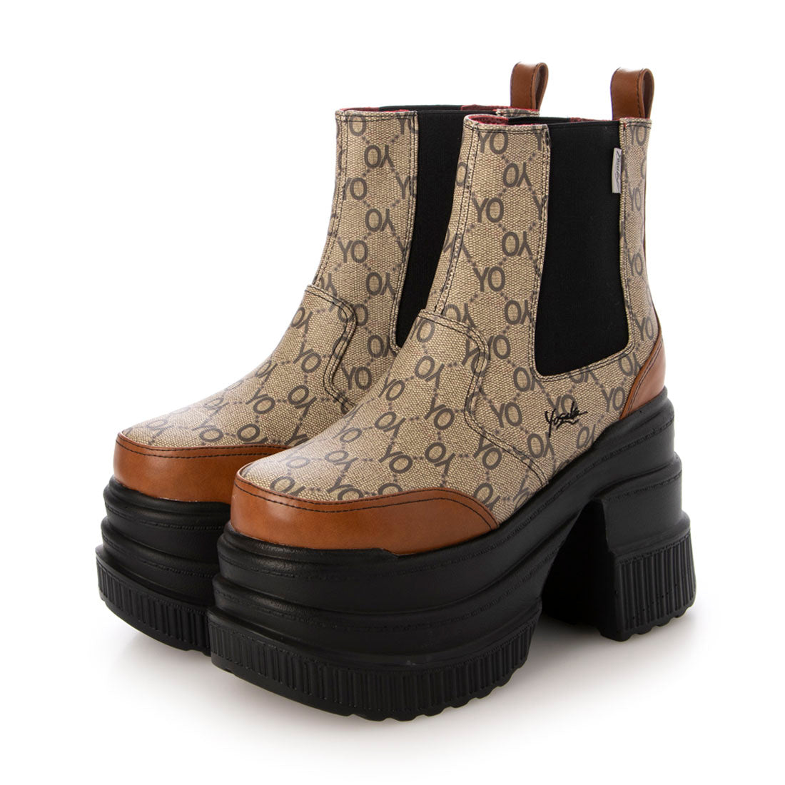 ヨースケ YOSUKE ヨースケYOSUKEウィメンズ厚底サイドゴアコンバットショートブーツ (CM/C) CM/C