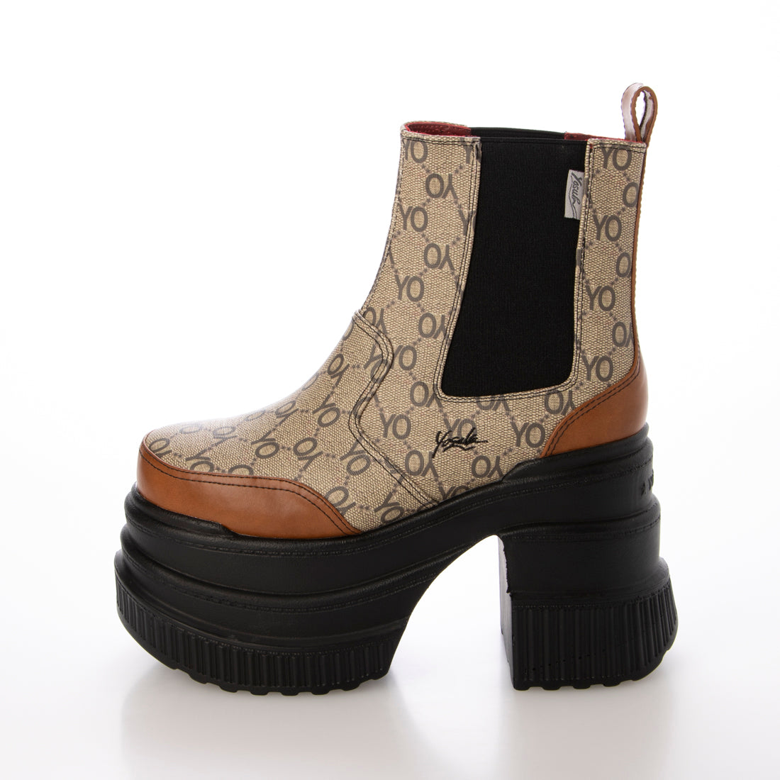 ヨースケ YOSUKE ヨースケYOSUKEウィメンズ厚底サイドゴアコンバットショートブーツ (CM/C) CM/C