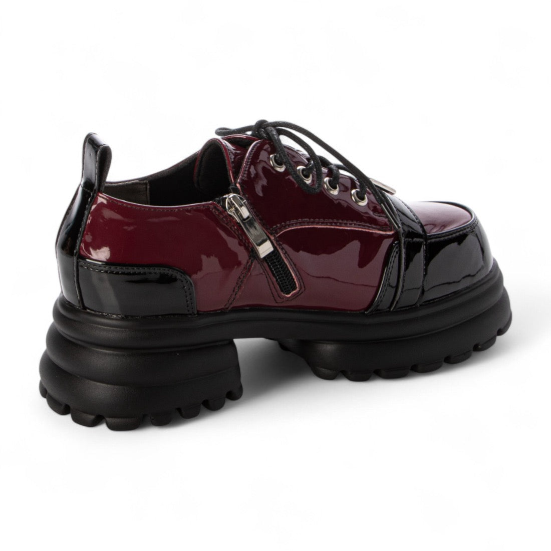 ヨースケ YOSUKE 厚底レースアップシューズ (ワインコンビ) ワインコンビ